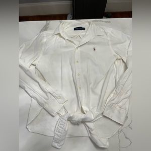 Ralph Lauren tie waist white button down